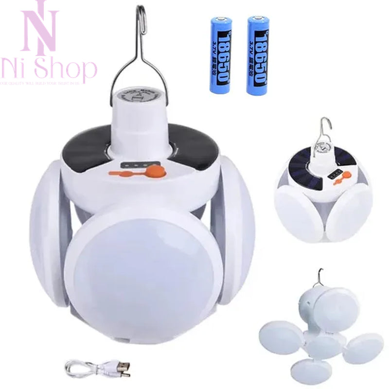 Premium Rechargeable Camping Lantern with Remote Control and Solar Power for Outdoor Use