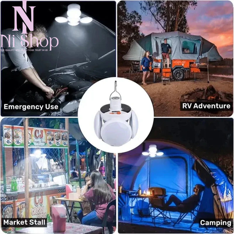 Premium Rechargeable Camping Lantern with Remote Control and Solar Power for Outdoor Use