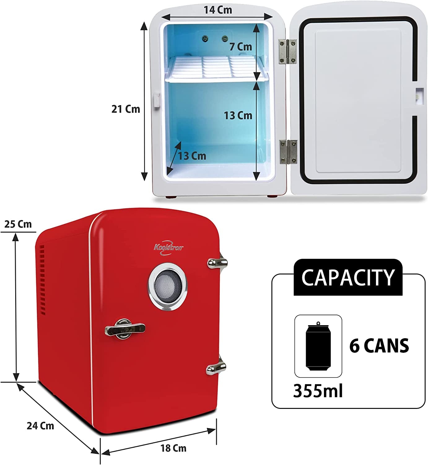 Chill & Groove: 4L Mini Fridge with Bluetooth Speaker - Ideal for Home, Office, and Travel!