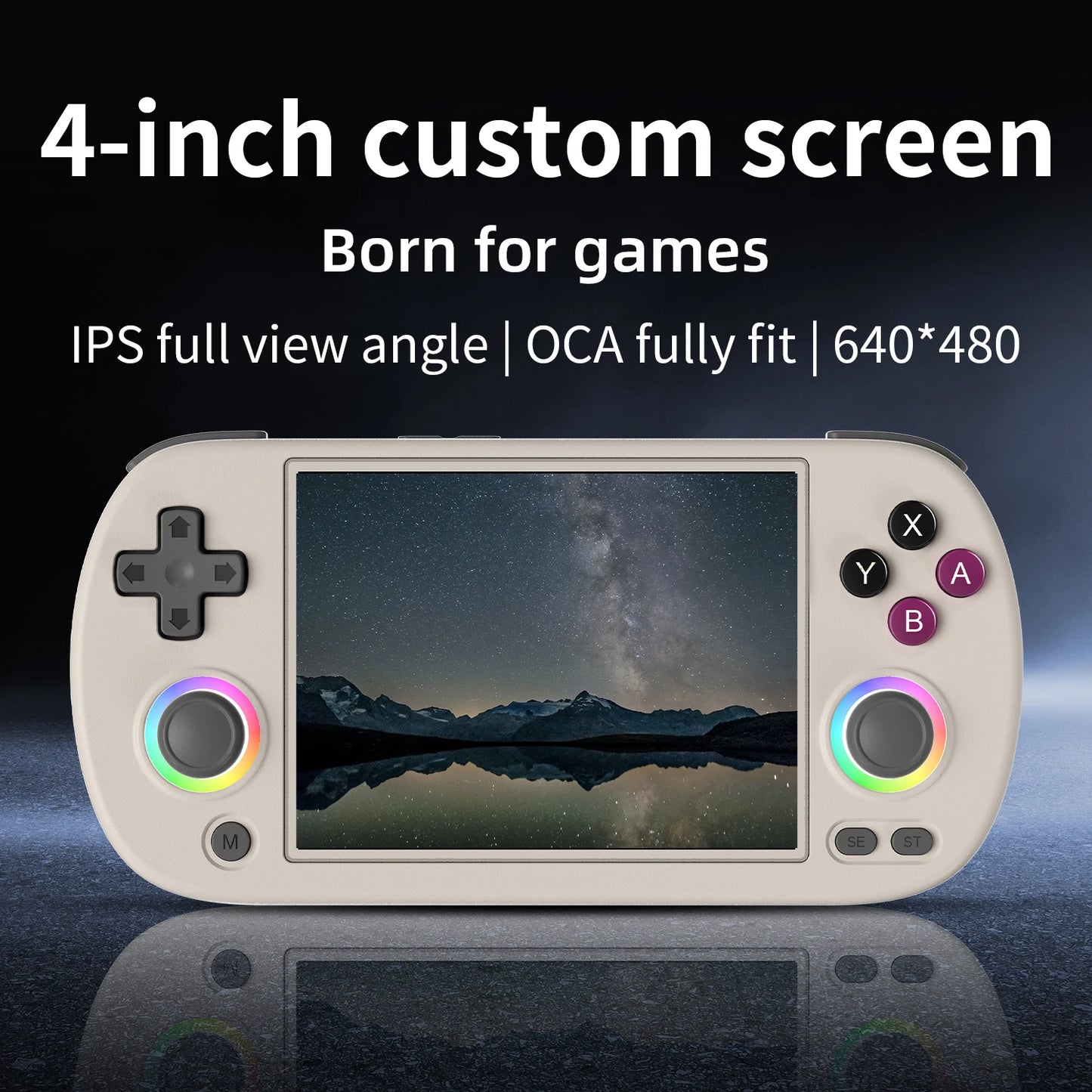 RG40XX H Handheld Game Console - 4.0" IPS Screen, 3200mAh Battery, 64-Bit System, 5K+ Built-in Games