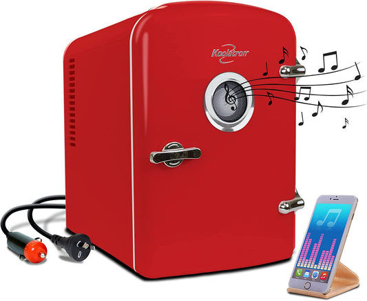 Chill & Groove: 4L Mini Fridge with Bluetooth Speaker - Ideal for Home, Office, and Travel!