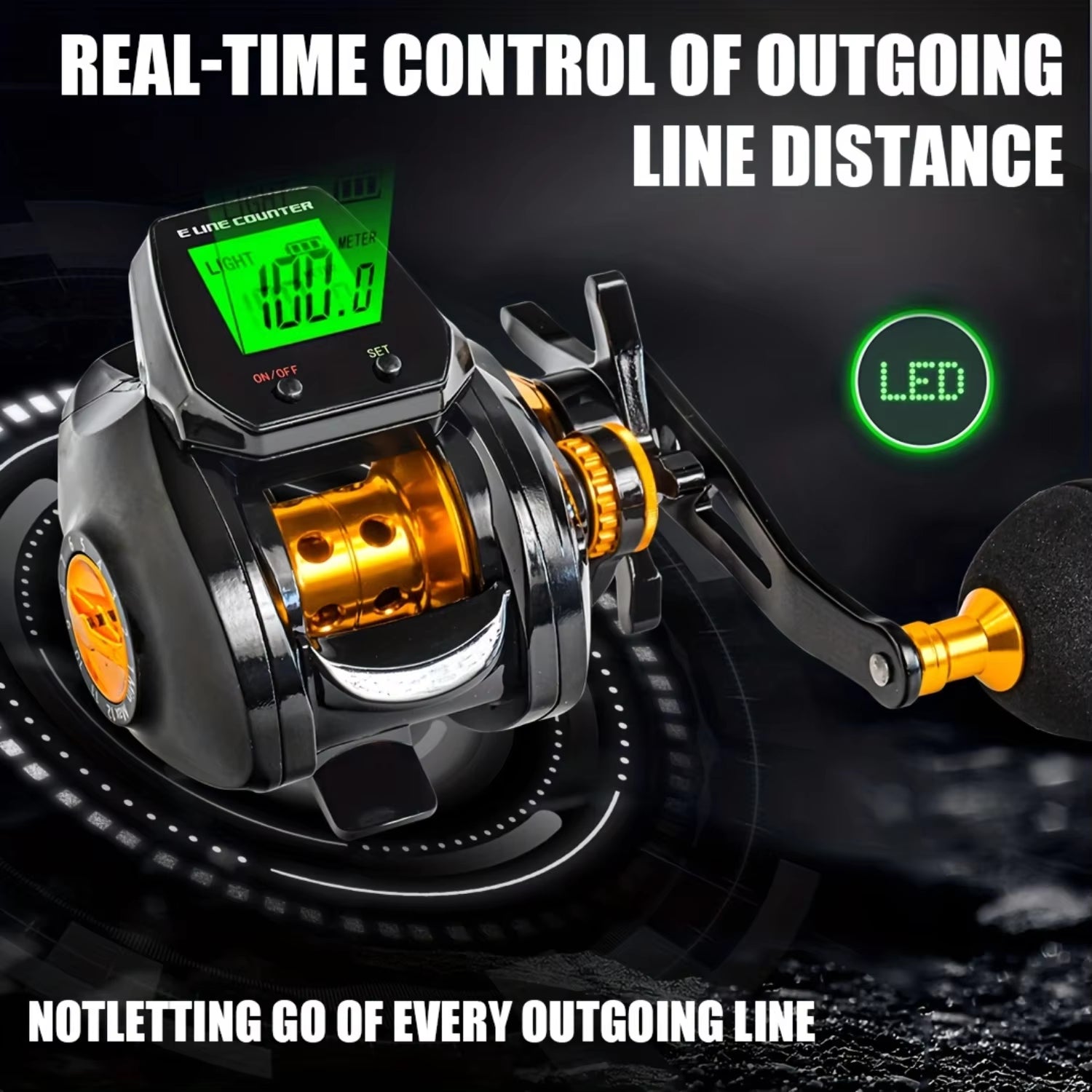 Advanced Digital Line Counter Baitcast Fishing Reel for Left-Handed Anglers