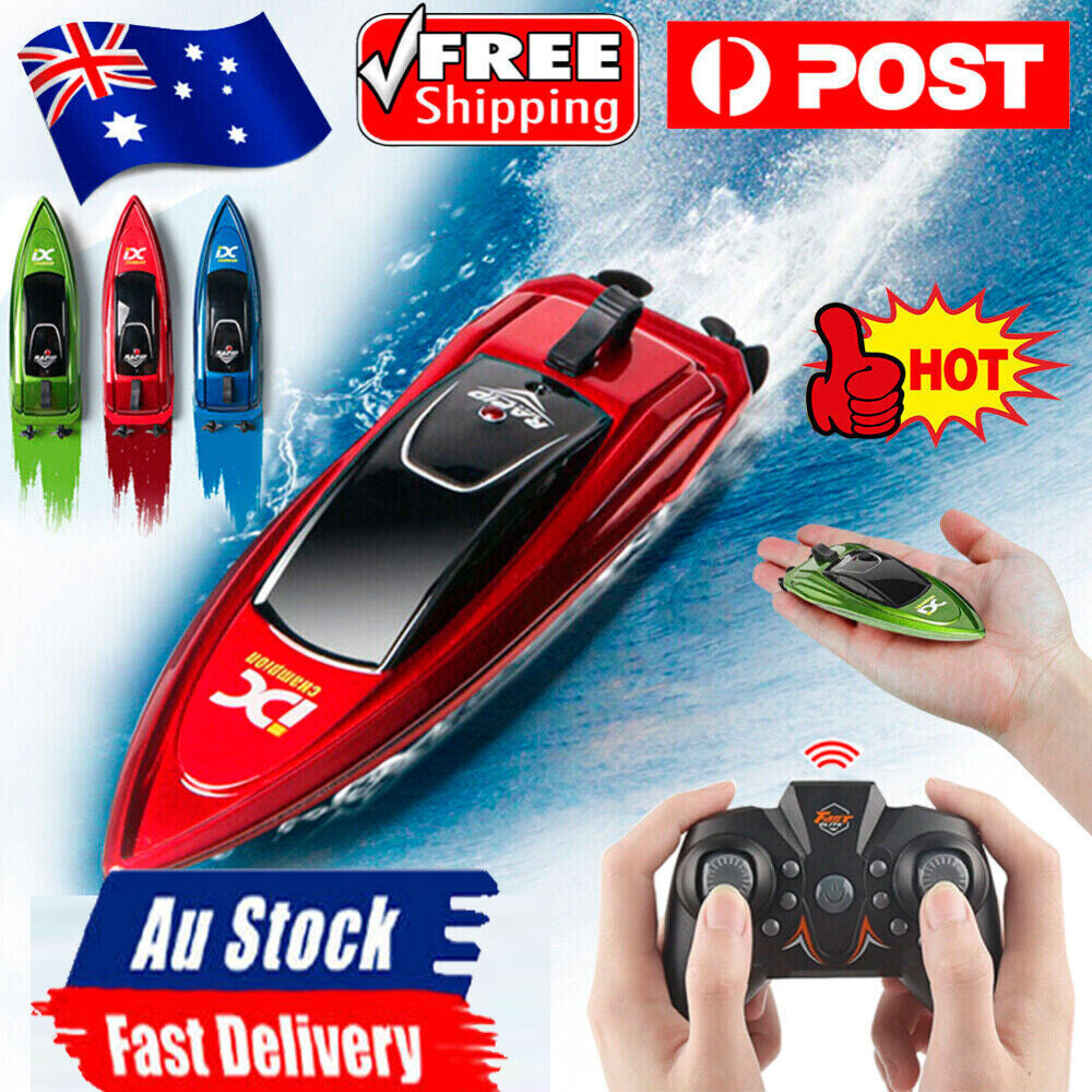 2.4Ghz RC Speed Boat Remote Control High Speed Boat Waterproof Mini RC Boat Gift