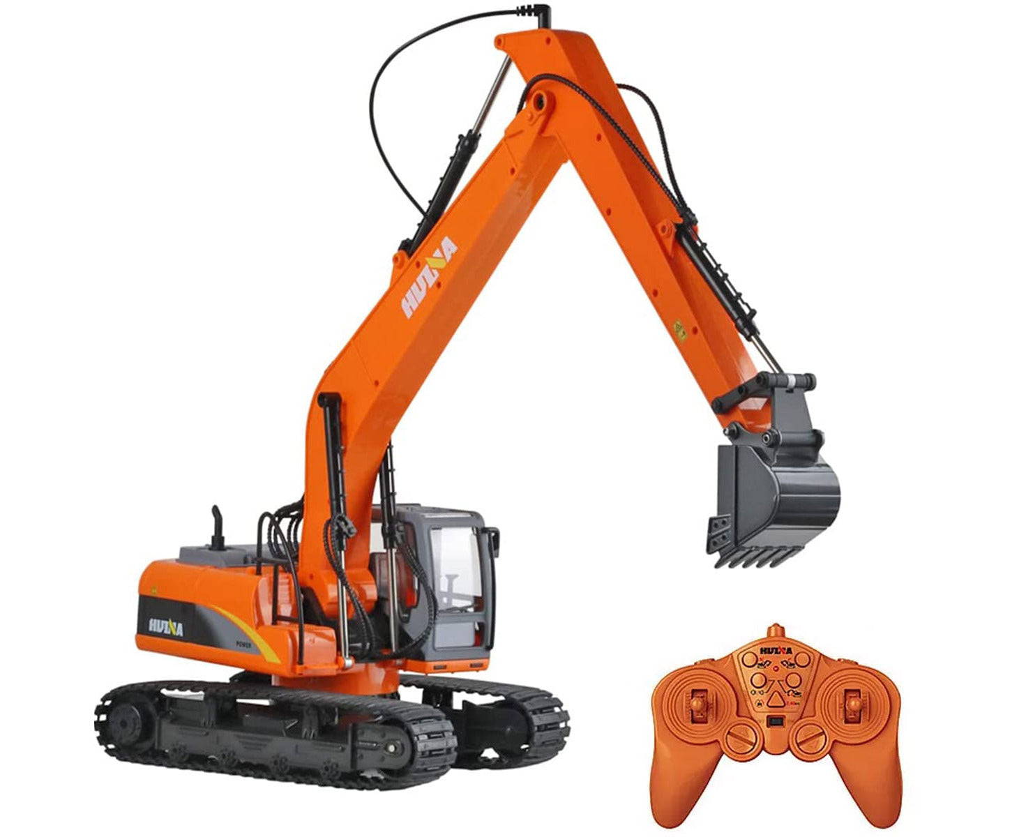 1/14 Scale 15-Channel Remote Control Alloy Long Arm Excavator Construction Engineering Vehicle Toy